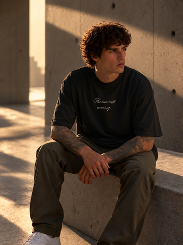 Letters - Oversize Statement Shirt Black