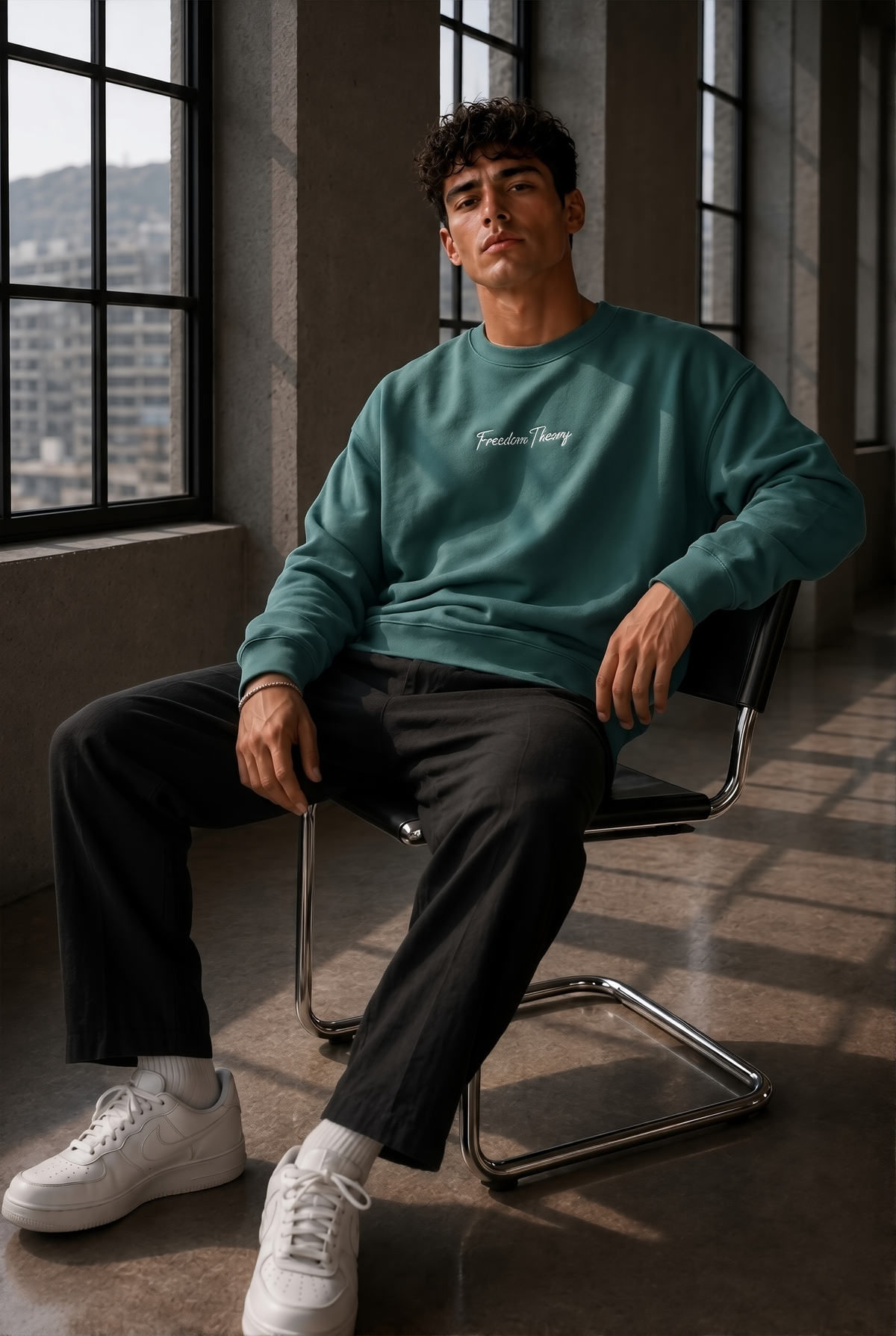 Freedom Theory - Statement Sweater Green