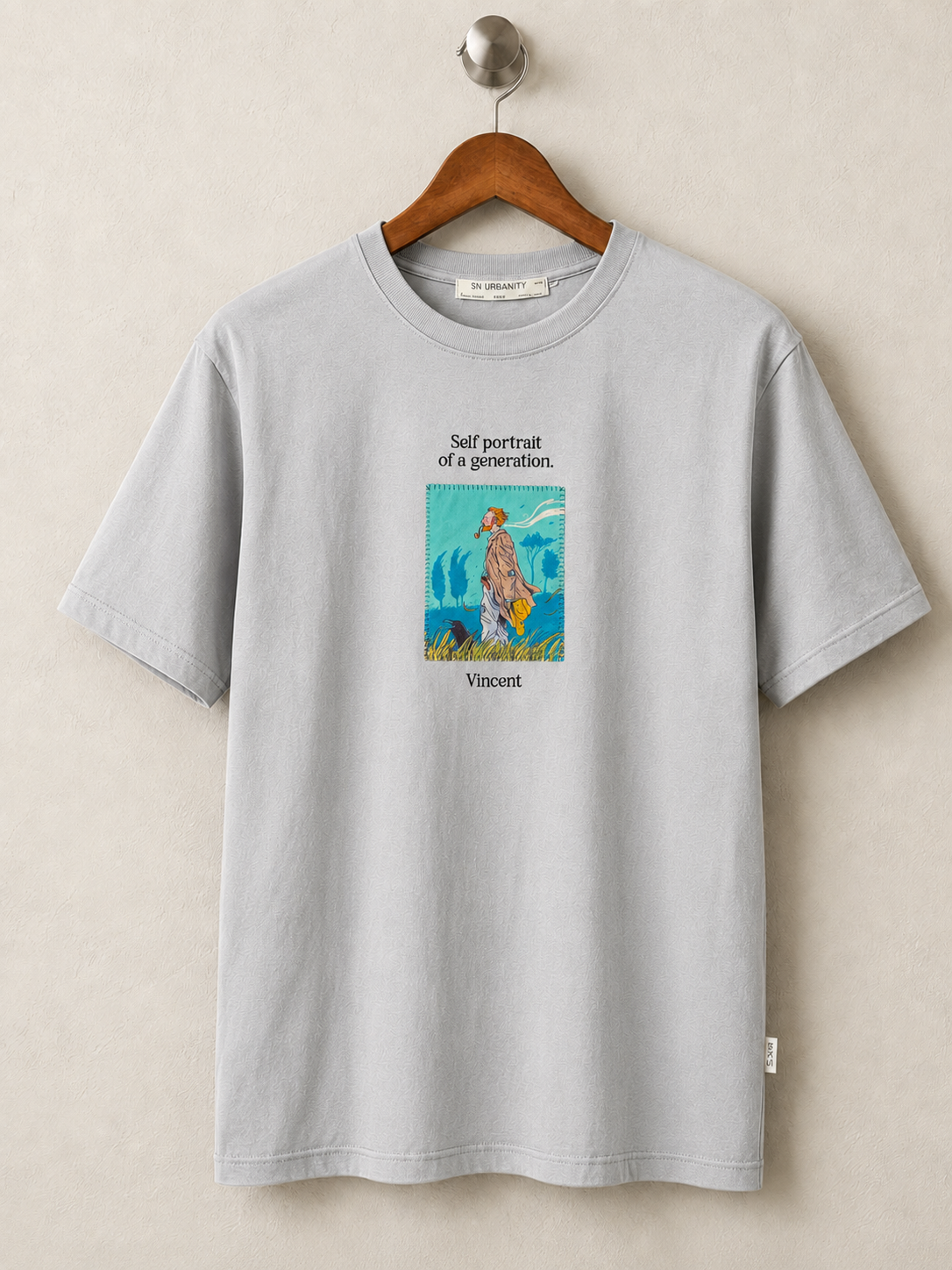 Self Portrait - Oversize Motive Shirt Grey