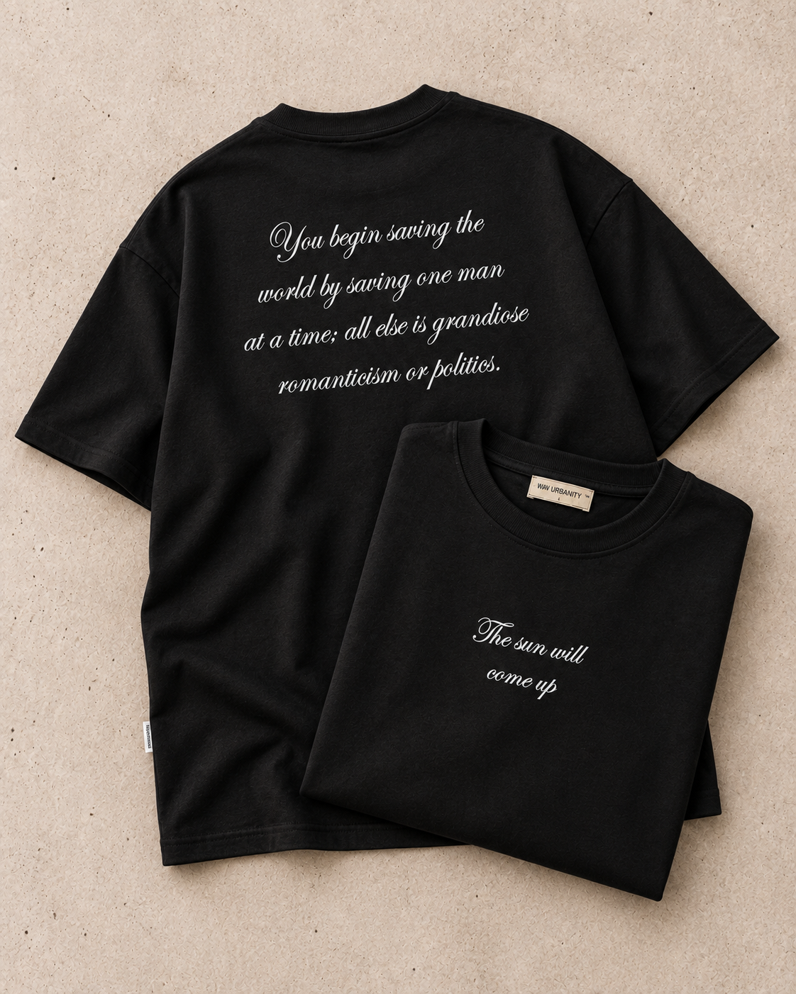 Letters - Oversize Statement Shirt Black