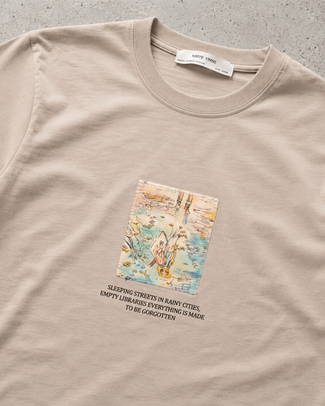 Puzzle - Oversize Motive Shirt Cream