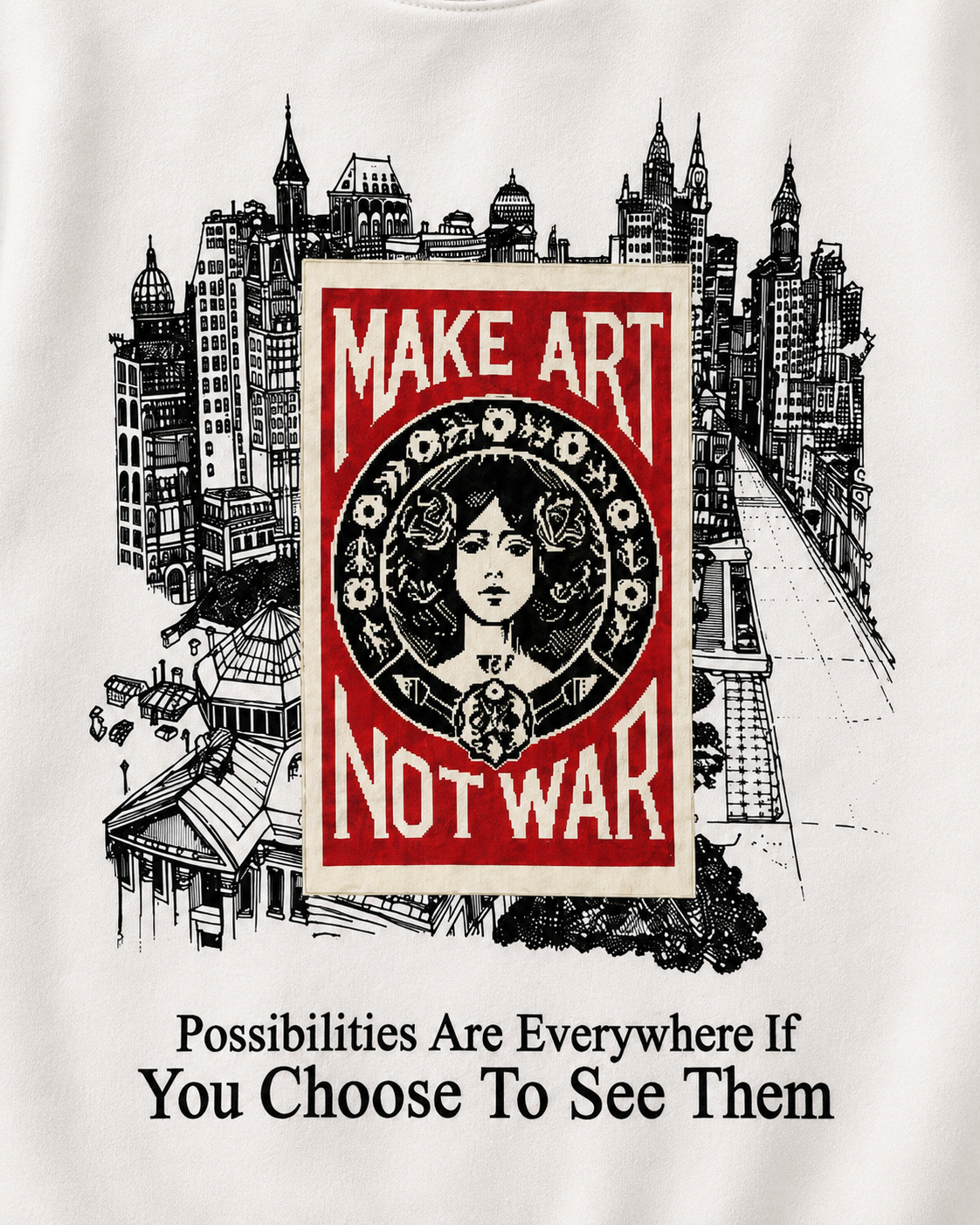 Make Art - Statement Hoodie White