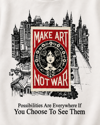 Make Art - Statement Hoodie White