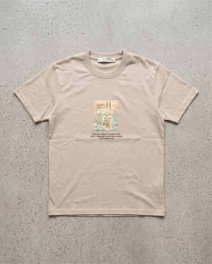Puzzle - Oversize Motive Shirt Cream