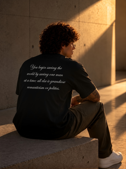 Letters - Oversize Statement Shirt Black
