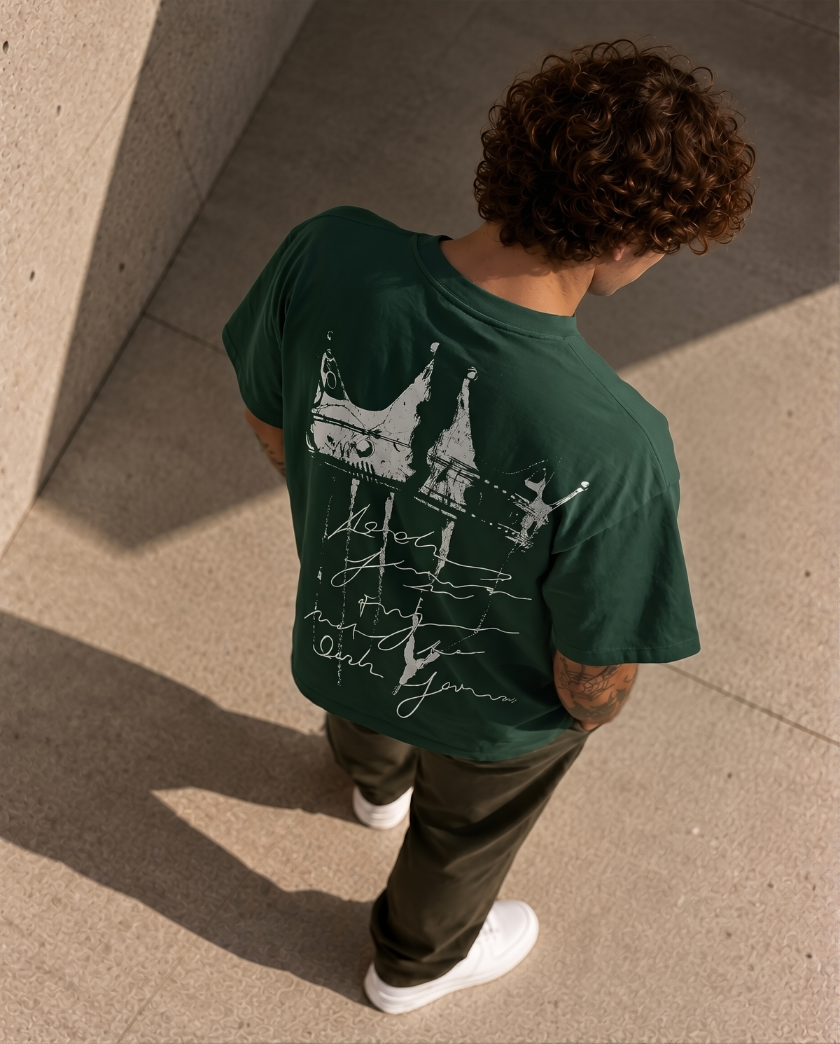 Crown - Oversize Motive Shirt Green
