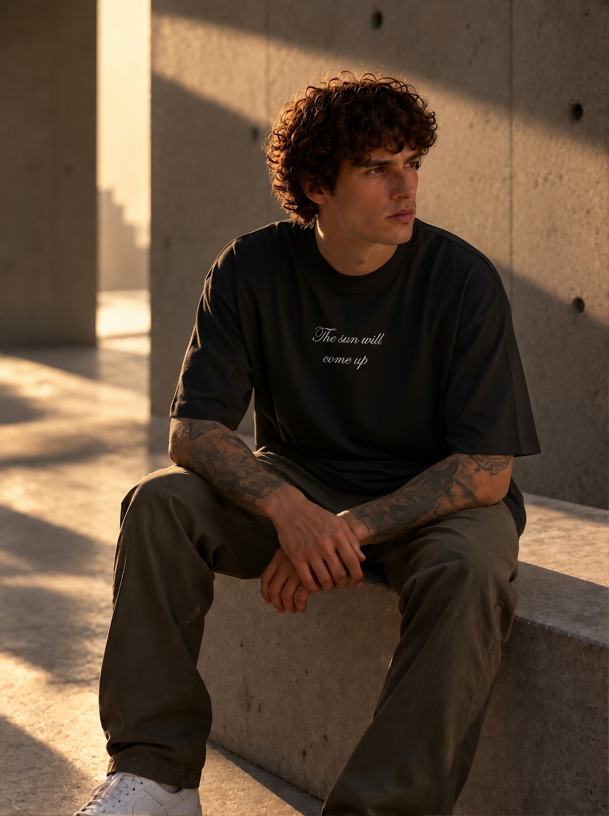 Letters - Oversize Statement Shirt Black