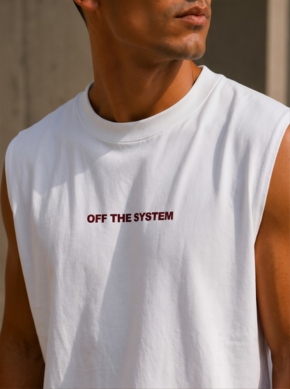 Off the System - Offshoulder Motive Shirt White