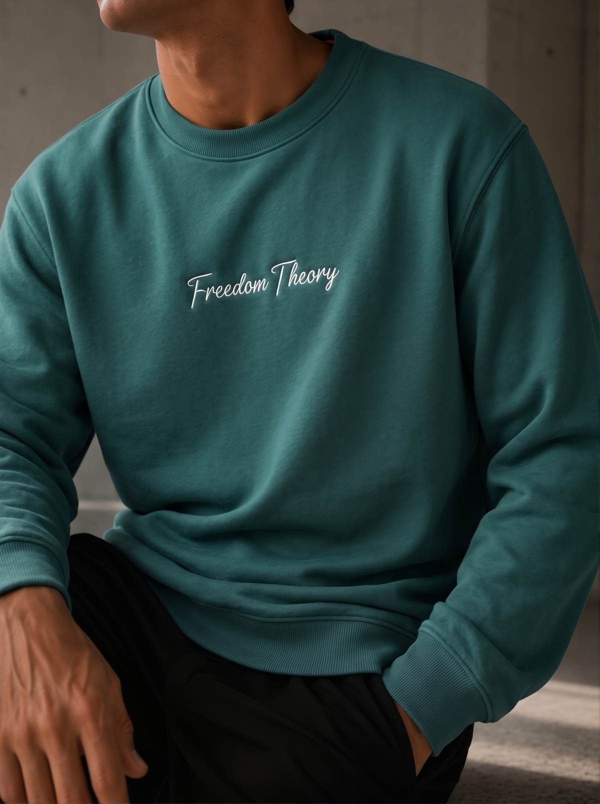 Freedom Theory - Statement Sweater Green