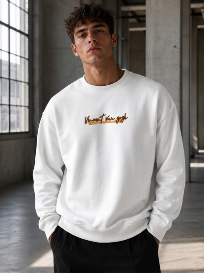 Van Gogh - Statement Sweater White