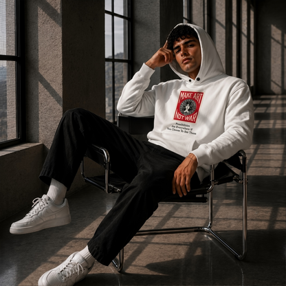 Make Art - Statement Hoodie White