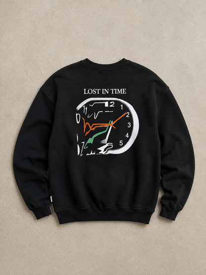 Lost in Time - Clear Sweater Black