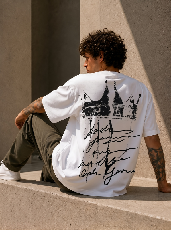 Crown - Oversize Motive Shirt White