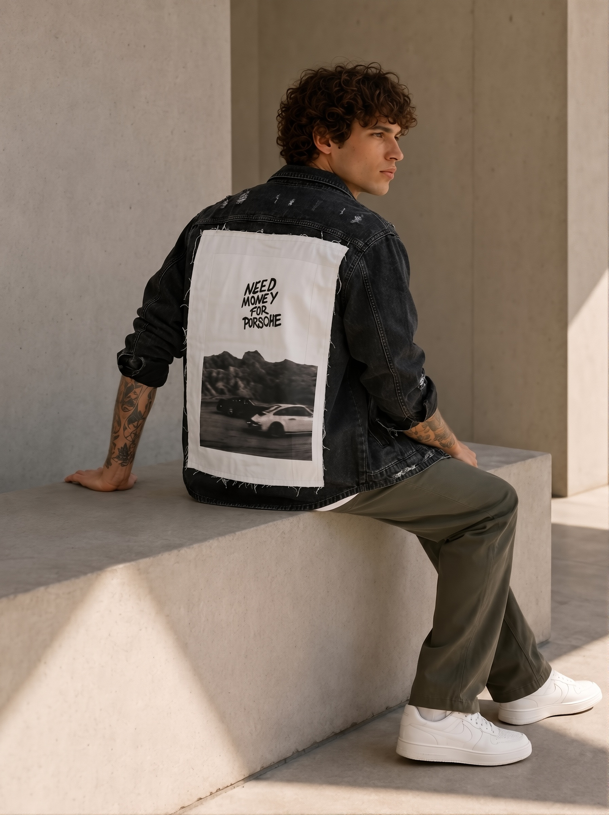 Jeansjacke Black Denim - Need Money