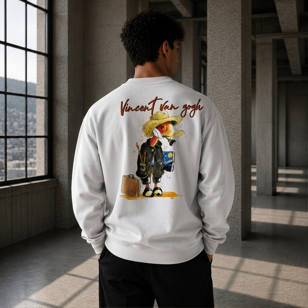 Van Gogh - Statement Sweater White
