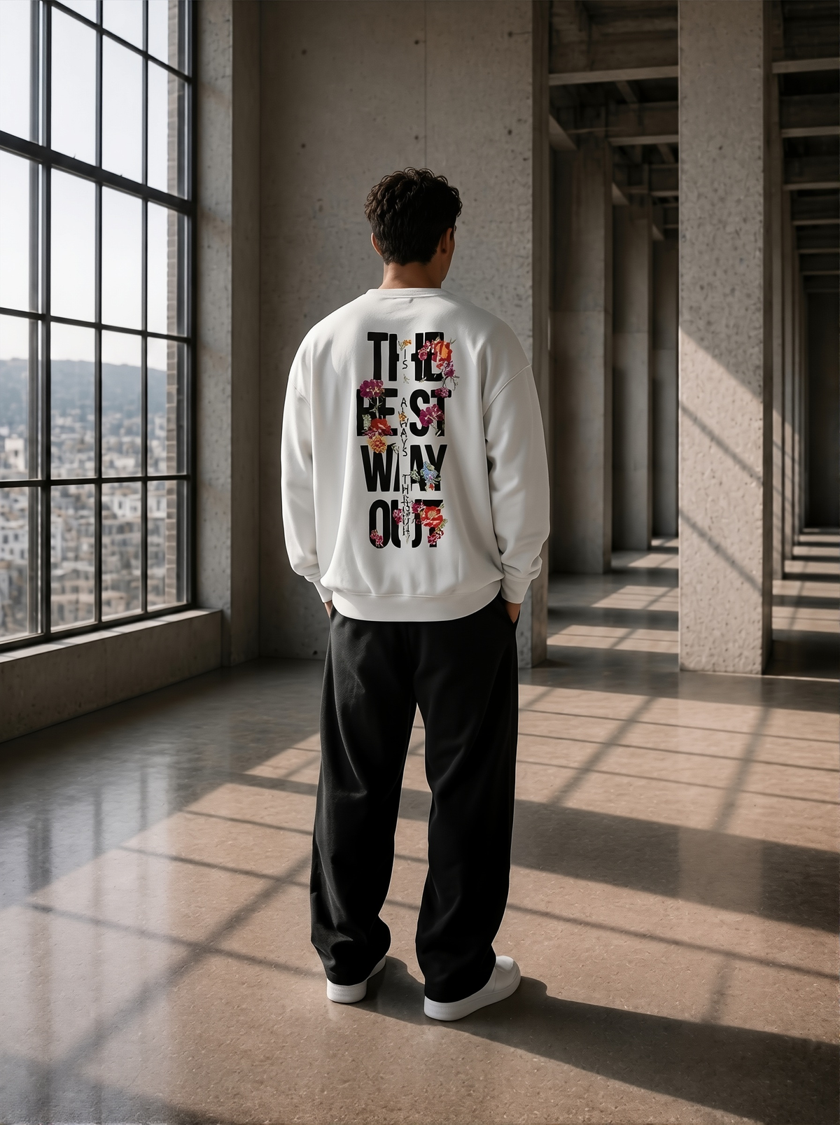 Freedom Theory - Statement Sweater White