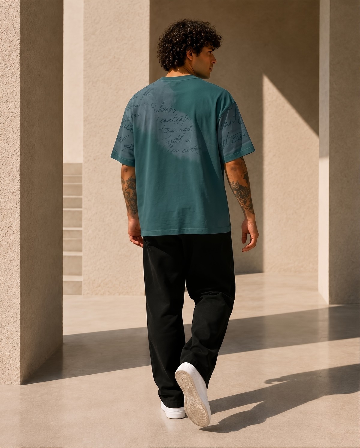 Green Shadow - Oversize Graphic Shirt