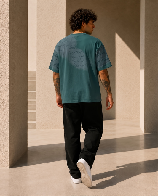Green Shadow - Oversize Graphic Shirt