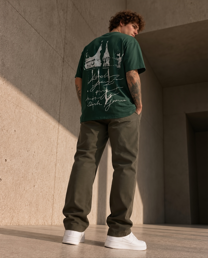 Crown - Oversize Motive Shirt Green