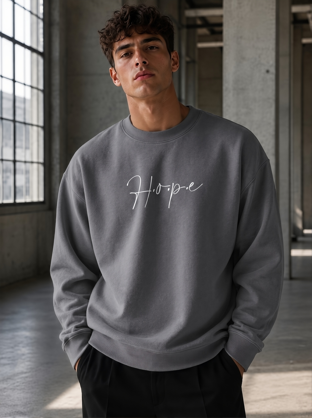 Hope - Clear Grey Sweater