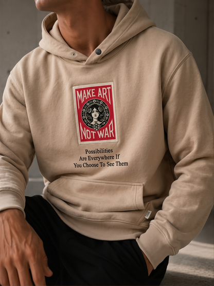 Make Art - Statement Hoodie Coffee