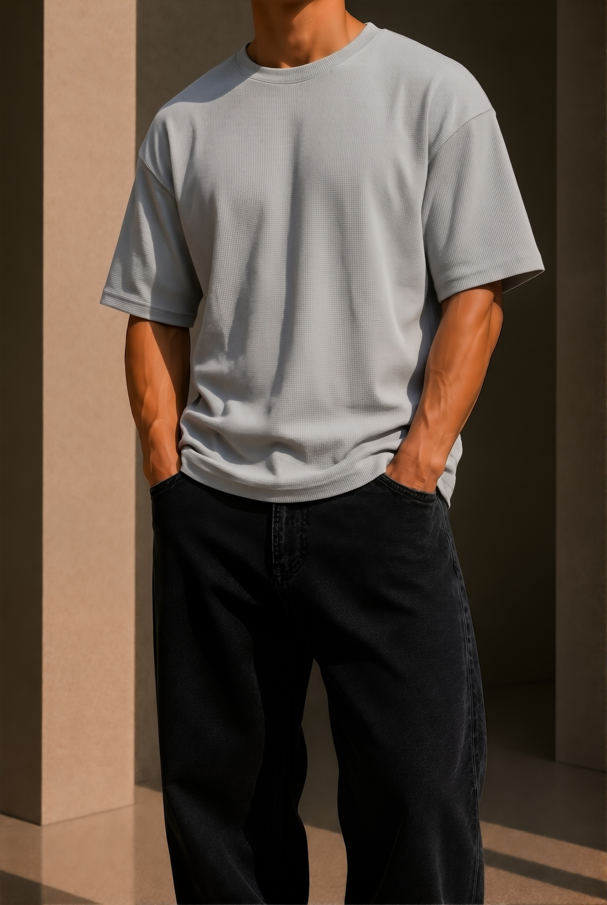 Essential Ripped - Regular Shirt Grey