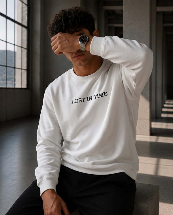 Lost in Time - Clear Sweater White