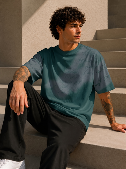 Green Shadow - Oversize Graphic Shirt