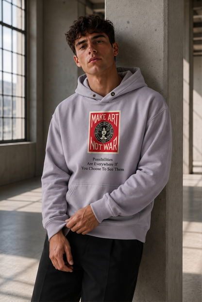 Make Art - Statement Hoodie Lavender